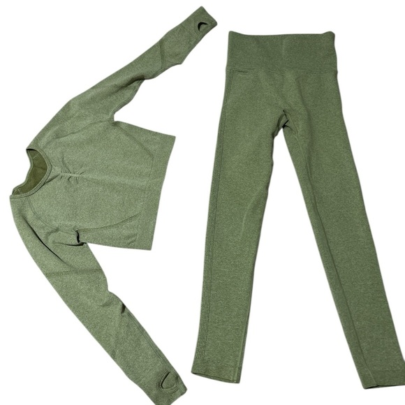 3 Women's Activewear Sets - Black, Grey, and Olive Green - Picture 2 of 12
